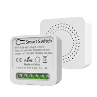 Interrupteur intelligent WiFi miniature SIXWGH Cozylife 16A compatible avec Alexa et Google Assistant, télécommande, minuterie, interrupteurs muraux pour la maison, étanches