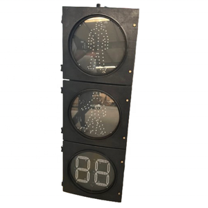 Feux de signalisation piétonniens LED 300 mm d'usine chinoise, écran complet rouge-vert 200 mm, protection IP53/IP55, 100-240 V, en aluminium moulé sous pression - Product Image 2