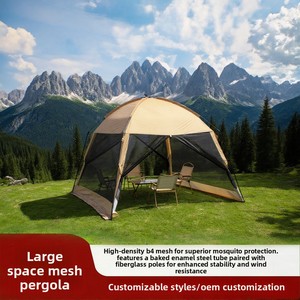 Tente de camping en tissu Oxford double couche, style <span class=keywords><strong>yourte</strong></span>, abri pare-soleil, imperméable, protection contre les insectes, quatre saisons, 2 personnes - Product Image 4