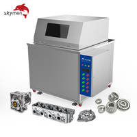Skymen Hochdruck-Rotationskorb-Spritzwaschanlage Industrieller Ultraschallreiniger für Autoteile, Motorblöcke, Lager und Zylinderköpfe