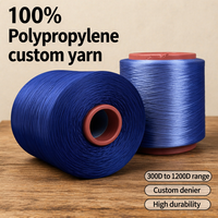 Durable Solid 100% Polypropylene FDY Yarn Smooth Raw for Hand Knitting Tote Bags & Shopping Bags Weaving