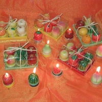 Fruchtduft-Kerze DIY Handgemachtes Niedliches Geschenk für Feiertage Diwali Fruchtförmige Kerzen Foto-Requisiten
