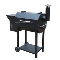 헤비 듀티 우드 펠릿 그릴 & 스모커, 7 in 1 BBQ 그릴 디지털 온도 조절 펠릿 그릴 (도어 없음)