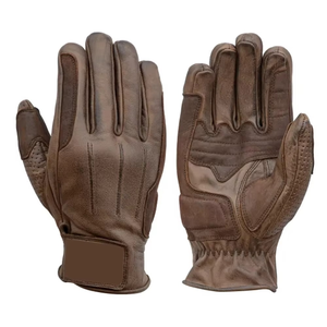 Guantes de Motocicleta de Cuero con Diseño de Cinco Dedos, Correa de Muñeca Ajustable, Impermeables y Antideslizantes para Deportes al Aire Libre y Ciclismo - Product Image 1