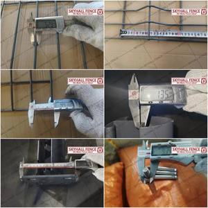 גדר מתכת מרותכת תלת מימדית מגולוונת עם שער גדר למגרש ספורט בפארק - Product Image 6