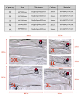Remplissage de sacs en plastique 1L 2L 5L 20L sac aseptique transparent aluminisé de vin en boîte pour bière jus d'huile d'olive