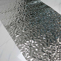 SS 304 316L PVC Couleur Argent Miroir Panneau Mural 904L BA Plafond Décoration Ondulation De L'eau Inoxydable Feuille De Soudage Coupe Pliage