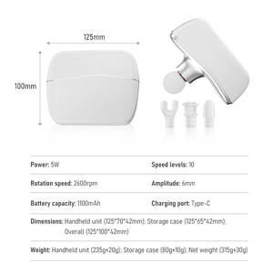 Hochwertige tragbare Super <span class=keywords><strong>Mini</strong></span> Massage pistole Deep Muscle Fascia Fitness Taschen massage gerät mit 4 Massage köpfen - Product Image 4