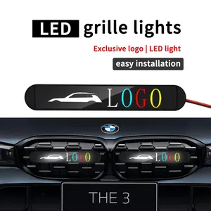 Luces de circulación diurna para motocicleta y coche, logotipo LED, señal de rejilla delantera, <span class=keywords><strong>insignia</strong></span> iluminada, emblema de red media para <span class=keywords><strong>Peugeot</strong></span> 508 3008 308 - Product Image 4
