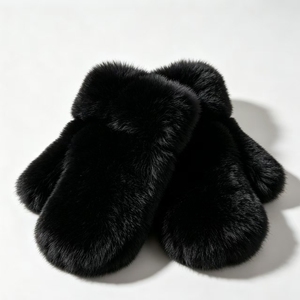 Mitaines d'hiver en fourrure de lapin ultra douce, épaisses et chaudes, en peluche, pour femmes, multicolores, protection quotidienne contre le froid - Product Image 1