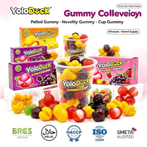 Yoloduck Vente directe usine Peelerz Bonbons gélifiés à la mangue, doux, sucrés, pelables, en forme de fruits - Product Image 1