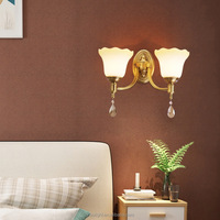 Lustre suspendu vintage en laiton avec abat-jour en verre baril, style américain créatif, hauteur réglable, pour hall d'hôtel, salon, villa