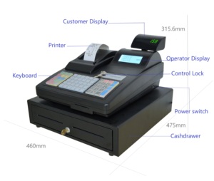 Caja Registradora Electrónica de Estilo Antiguo Longfly, Similar a los Modelos Sharp, para Uso en Puntos de Venta - Product Image 2