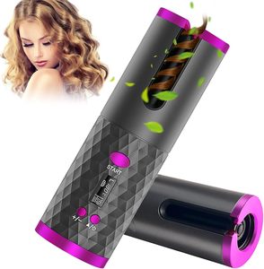 6 Temp Rotating Wand Wireless Rechargeable Iron Wand Fast Heating <b>Cordless</b> <b>Hair</b> <b>Curler</b> <b>Auto</b> <b>Hair</b> <b>Curler</b> - Product Image 1