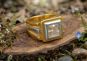 Classic Fashion Jewelry Gold Plated Men's <b>Ring</b> in Durable Copper and Brass Stylish <b>Finger</b> <b>Ring</b> for Casual Wear Wedding Party - Product Image 2