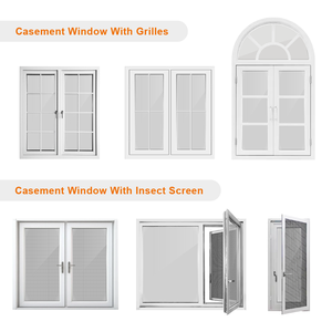 Chất lượng cao phong cách Mỹ nhà ba kính cửa sổ <span class=keywords><strong>PVC</strong></span> Vinyl <span class=keywords><strong>Swing</strong></span> khuôn cửa sổ kính - Product Image 5