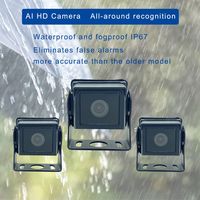 Système d'avertissement par caméra pour chariot élévateur intelligent à LED avec détection humaine et double alarme, lumière de ligne LED rouge et bleue et alerte vocale