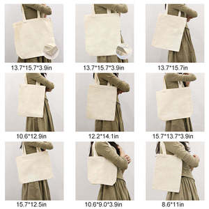 Impression de logo personnalisable, respectueux de l'environnement, sac à main en toile de coton réutilisable, sac de courses - Product Image 4