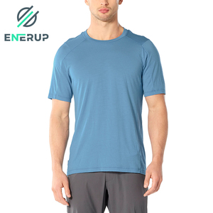 Enerup OEM/ODM Tùy Chỉnh Mồ Hôi Trống Siêu Mềm Đồng Bằng Merino Len Mens Quần Áo Áo Sơ Mi Ngắn Tay Áo T Shirt <span class=keywords><strong>For</strong></span> <span class=keywords><strong>Men</strong></span> - Product Image 2