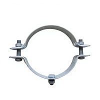 Collier de serrage pour poteau galvanisé à chaud en acier au carbone Q235 réglable à haute résistance pour tour de ligne de transmission