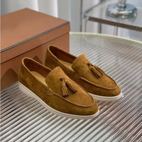 Perdagangan Luar Negeri Lintas Batas Sepatu Kasual Ringan Model Slip-on Eropa Amerika Bahan Suede Karet