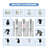 Botol Aluminium Custom 100ml 120ml 200ml 250ml 300ml 450ml 500ml Dengan Tutup untuk Isi Ulang Toner Cair dan Antiperspiran Botol Logam