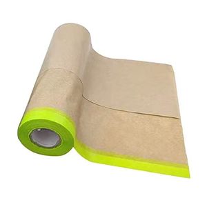 Rouleau de papier de masquage pré-adhésif 50 cm x 25 m <span class=keywords><strong>pour</strong></span> la protection de la peinture <span class=keywords><strong>automobile</strong></span>, réparation de voitures, <span class=keywords><strong>fournitures</strong></span> <span class=keywords><strong>pour</strong></span> ateliers de <span class=keywords><strong>carrosserie</strong></span> - Product Image 5