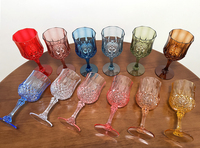Gobelets en Plastique Polycarbonate, Verrerie en Plastique Cristal, Verres à Vin, Tasses en Verre, Coupes à Champagne en Polycarbonate Incassable, Acrylique Vintage