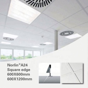 Plafond acoustique modulaire et amovible, dalles de plafond suspendues insonorisantes, dalles acoustiques en laine de roche pour usage médical, isolation - Product Image 3