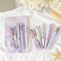 Ensemble de papeterie personnalisé pour enfants, fournitures scolaires avec stylo gel et marqueur fluorescent