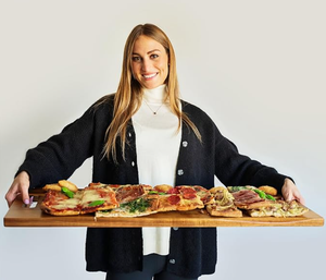 Customizable Eco-Friendly Dishwasher Safe 2CM Thick Large Serving Board Handles Rectangular Charcuterie Platter Natural Cheese - Product Image 1