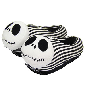 De Halloween Jack Skellington Kerst Pluche Slipper Schoenen Huis Winter Jack Skelet Cartoon Slipper - Product Image 1