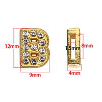 Breloques en cristal de 8mm givré pour la fabrication de bijoux, bracelet alphabet A-Z collier pour animaux de compagnie, accessoires de bricolage, 1 pièce