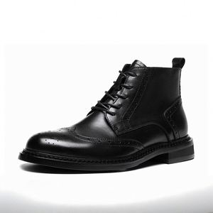 2025 Retro British Style Cowhide Ankle <b>Boots</b> Abrasion Resistant Fashionable and Classic Design Autumn and Winter Leather <b>Boots</b> - Product Image 5