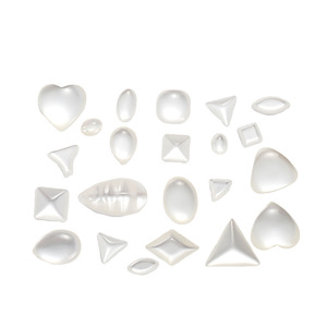 Aplique de Perlas Falsas de Media Pieza, Forma Irregular, Base Plana Blanca, Accesorio para Pinzas de Pelo DIY, Estilo Moderno - Product Image 5