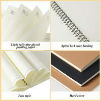 Carnet de notes à couverture rigide couleur argent, agenda quotidien, journal, planificateur OEM, impression UV 4C CMYK, papier cartonné, livre-planificateur