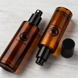 Custom 30ml Round Cosmetic Packaging Frosted Empty Face Serum Pump Lotion Foundation <b>Bottle</b> Glass Serum <b>Bottle</b> With <b>Dropper</b> - Product Image 6