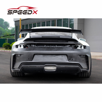 Pour Porsche Carrera 911 992.2 Kit de carrosserie de pare-chocs arrière GT3 en Fiber de carbone sèche 992 2024 + pare-chocs arrière en Fiber de carbone sèche avec diffuseur