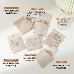 wholesale jewellery packaging <b>box</b> set two part jewelry <b>Gift</b> <b>box</b> with snap button pouch and velvet bag for storage - Product Image 3