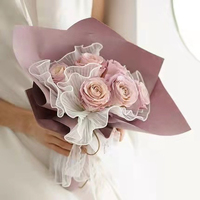 Fil ondulé plissé tendance, fil lune, fil ondulé uni, bordure plissée florale pour emballage de gâteaux et fleurs fraîches