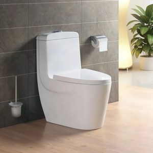 <span class=keywords><strong>Inodoro</strong></span> de Cerámica Simple y Elegante para Baño, Diseño Moderno, Color Blanco Puro, Sifón en Forma de P - Product Image 2