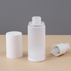 Frosted <b>Vacuum</b> Bottle Makeup Primer <b>Pump</b> 15ml 20ml 30ml 50ml Cosmetic Packaging Toner - Product Image 4