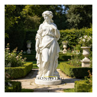 Statue de figure masculine classique romaine en marbre blanc sculpté à la main, sculpture de dieu grec en pierre naturelle pour jardin, villa, musée, ornement