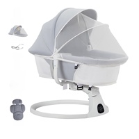 Berceau Électrique Multifonctionnel Portable pour Bébé, Transat Musical, Chaise Berçante, Panier et Lit Balançoire pour Nouveau-né