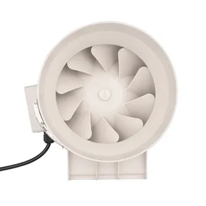 Gürültüye duyarlı ortamlar için Ideal sessiz ve güçlü 200mm AC plastik kanal fanlar