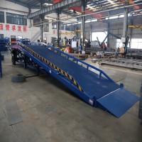 Rampe de chargement de conteneurs en acier robuste à levage hydraulique articulé manuel, plateforme antidérapante à carreaux, certifiée CE, CHANGDING