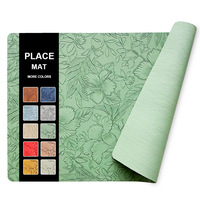 Napperons de table en cuir créatifs de luxe léger, antidérapants, résistants à l'huile, imperméables, résistants aux taches et aux chutes de température, durables, vente en gros