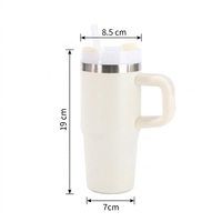 Vaso Infantil Personalizado con Logotipo, de Acero Inoxidable Aislado al Vacío, de 14 oz, Mini Portátil, con Asa, Pajita y Tapa Abatible, para Viajes y Campamentos