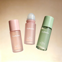 Individuelle Farbe & Bedruckung Ätherisches Öl Kosmetik 30ml 50ml Mattierte Roll-on Glasflaschen für Deodorant Parfüm-Verpackung