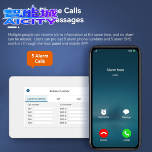 ระบบเตือนภัยอัจฉริยะสำหรับบ้านพร้อมกล้อง Wifi วิดีโอ<span class=keywords><strong>รีวิว</strong></span> และฟังก์ชั่นควบคุมด้วยเสียง <span class=keywords><strong>Alexa</strong></span> - Product Image 6